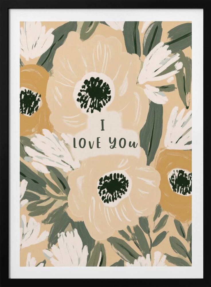 Florale Liebesbotschaft | Poster