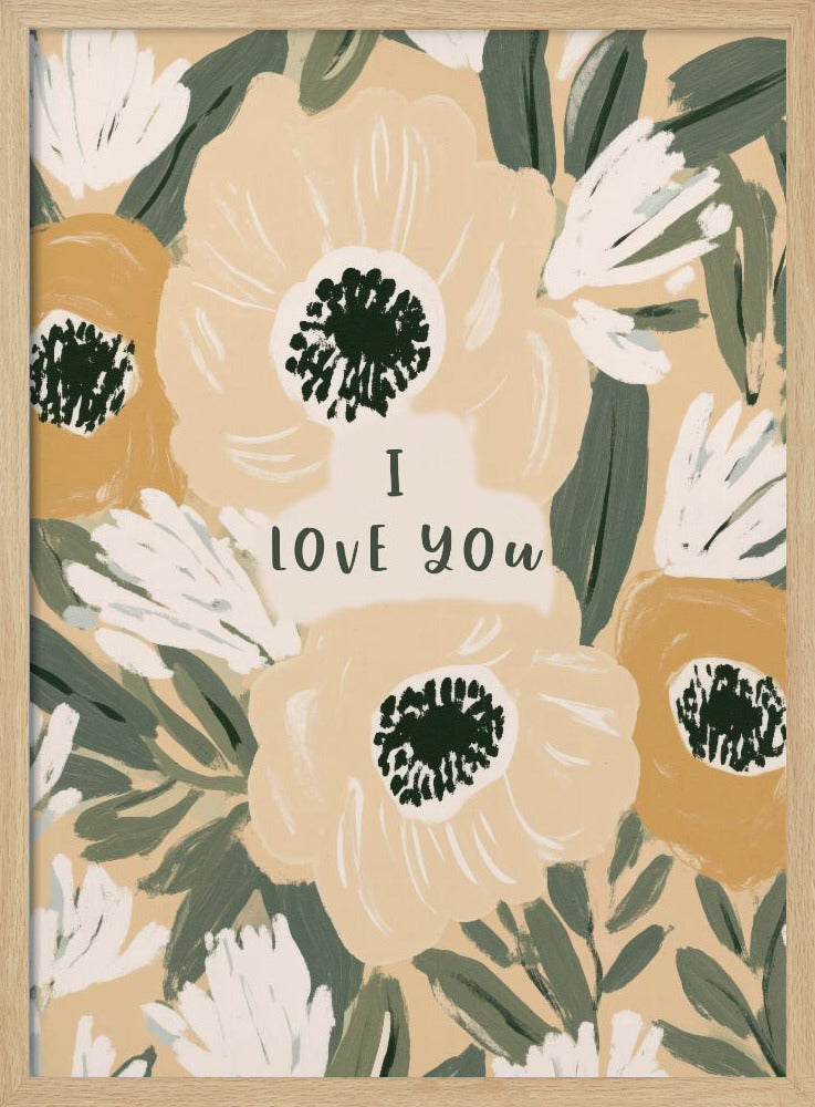 Florale Liebesbotschaft | Poster