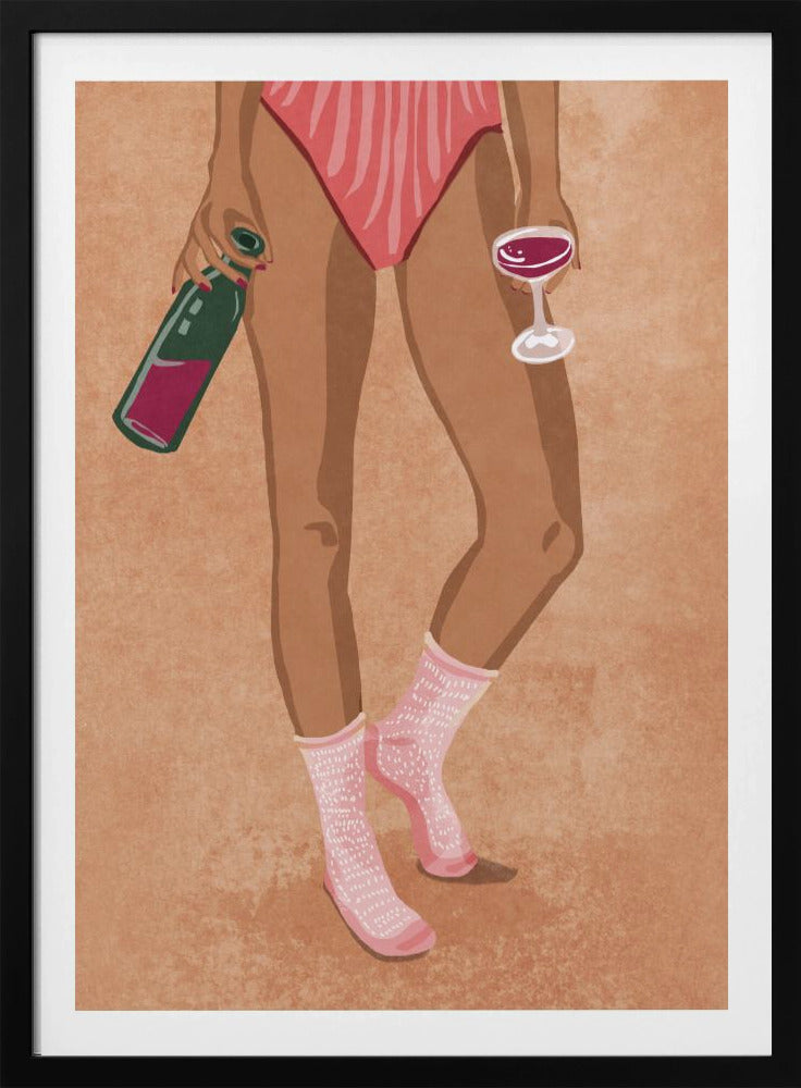 Wein und Socken | Poster