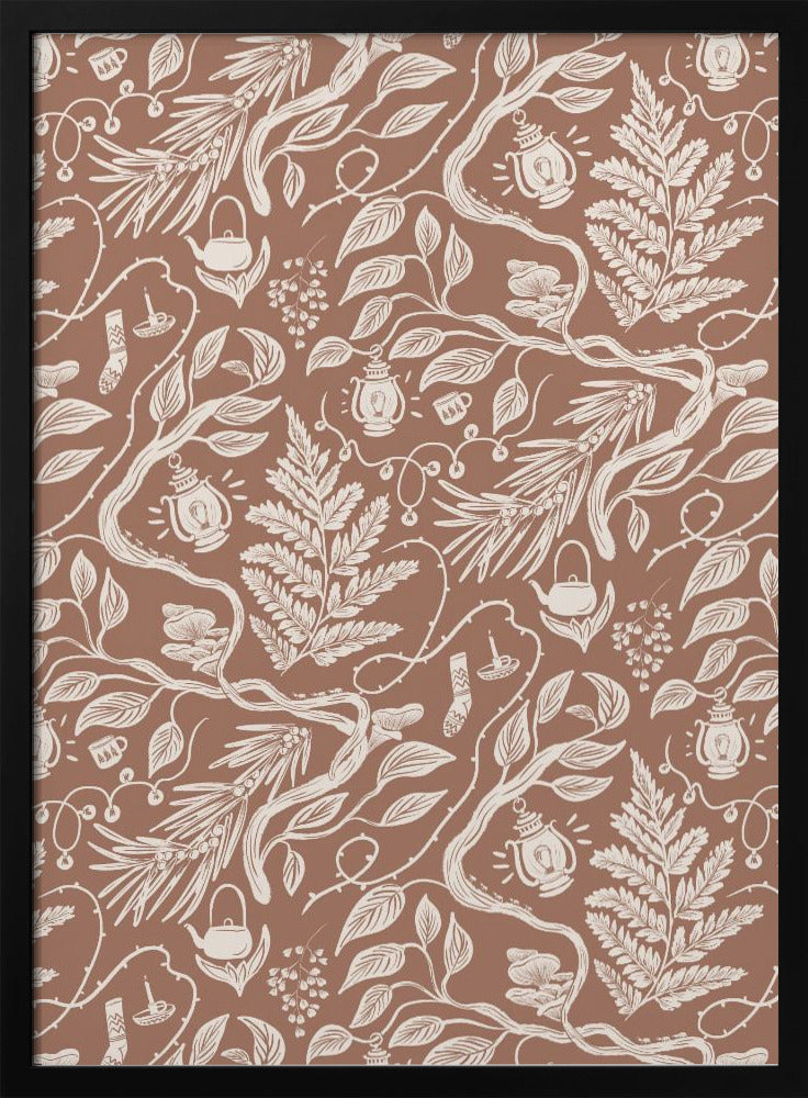Cabincore-Szenenmuster – Mokka-Mousse | Poster