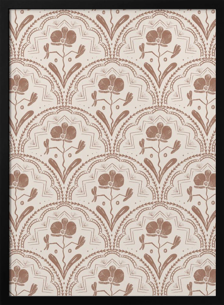 Boho Orchideenfliesenmuster | Poster