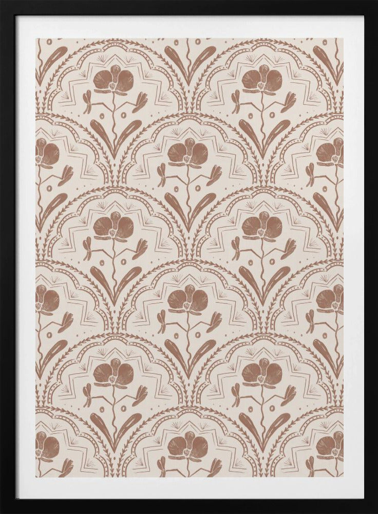 Boho Orchideenfliesenmuster | Poster