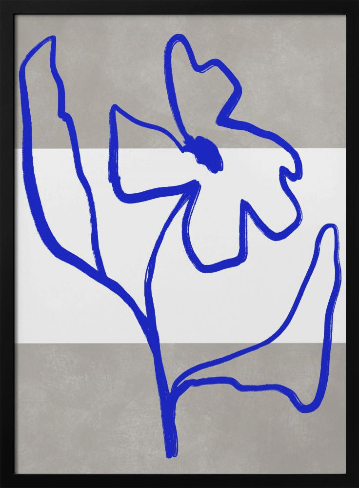 Blaue Linie Blüte | Poster