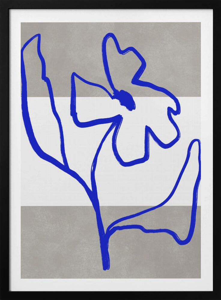 Blaue Linie Blüte | Poster
