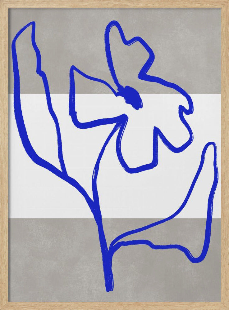 Blaue Linie Blüte | Poster