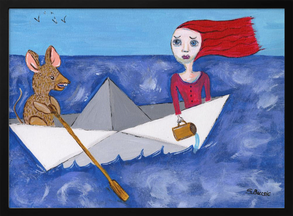 Fahren Sie nicht mit einer Ratte in einem Papierboot raus. | Poster