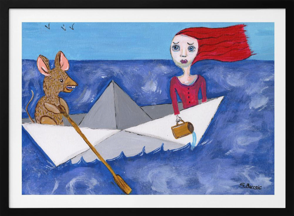 Fahren Sie nicht mit einer Ratte in einem Papierboot raus. | Poster
