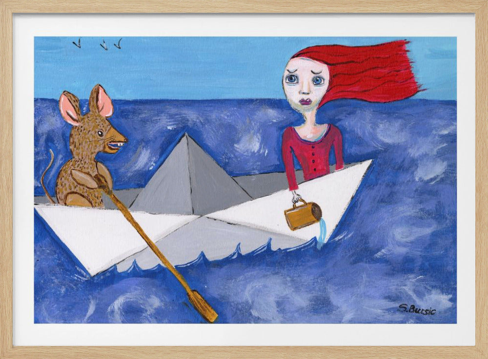 Fahren Sie nicht mit einer Ratte in einem Papierboot raus. | Poster