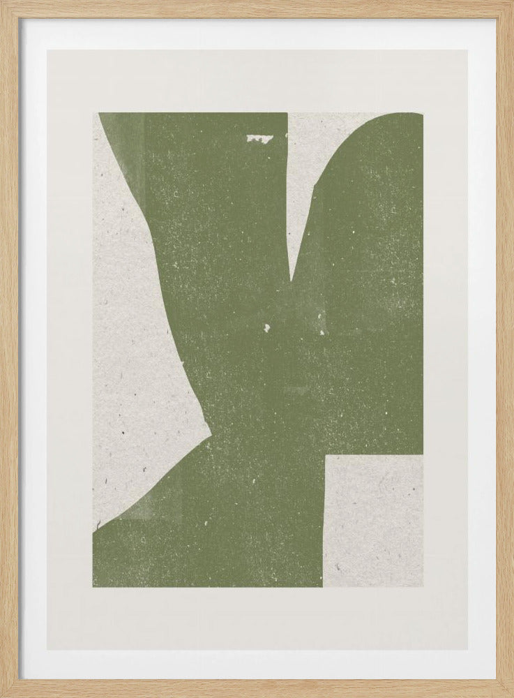 Grüne abstrakte Form | Poster