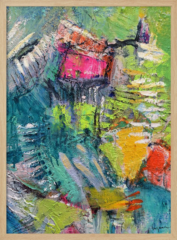 Expressionistisches buntes abstraktes Poster