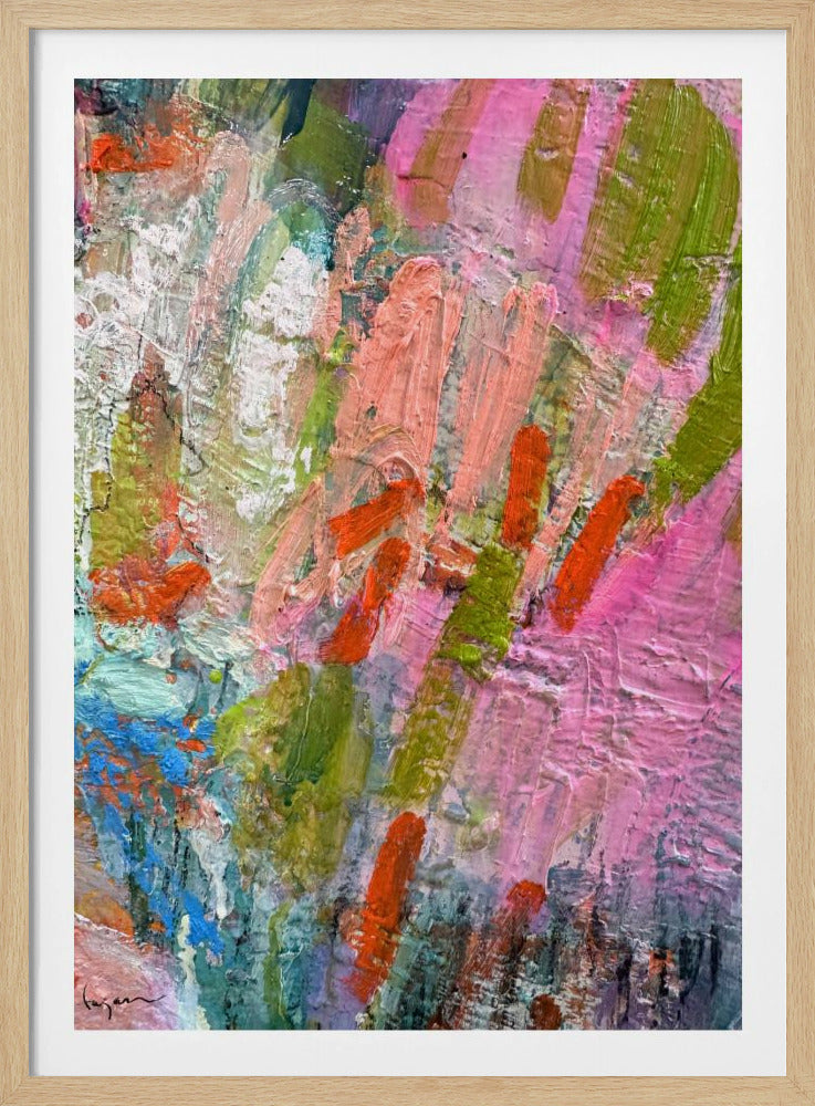 Flüsternde rosa Pinselstriche | Poster