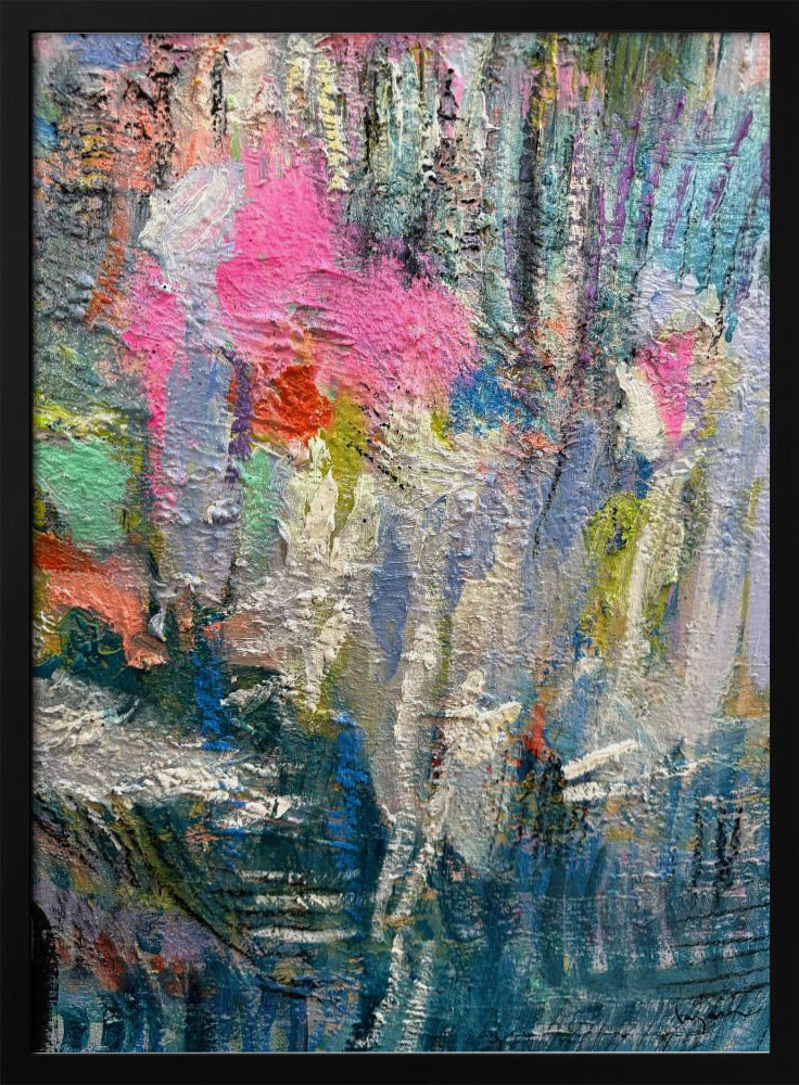 Expressionistisches buntes abstraktes Poster