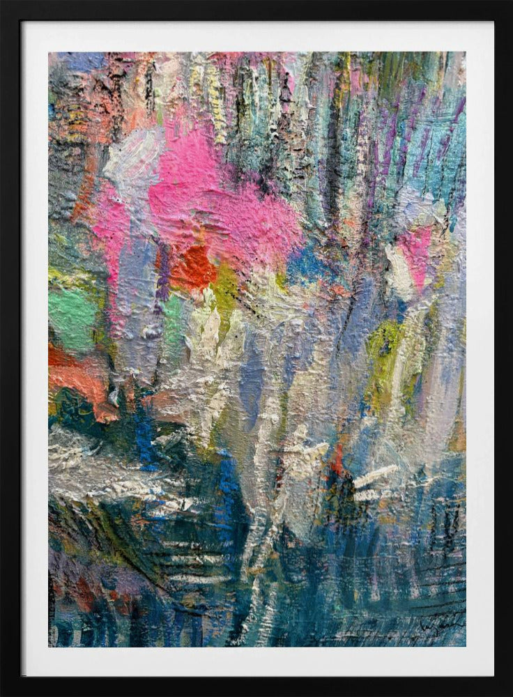 Expressionistisches buntes abstraktes Poster