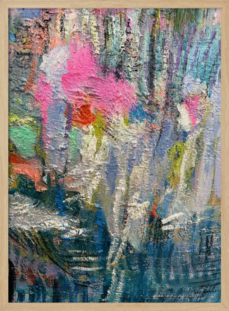 Expressionistisches buntes abstraktes Poster