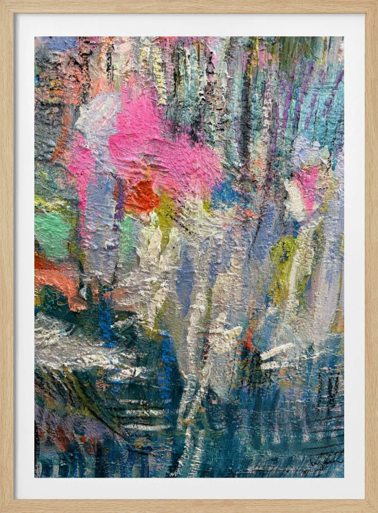 Expressionistisches buntes abstraktes Poster