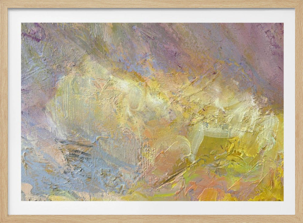 Schwebendes goldenes Abstraktes Poster