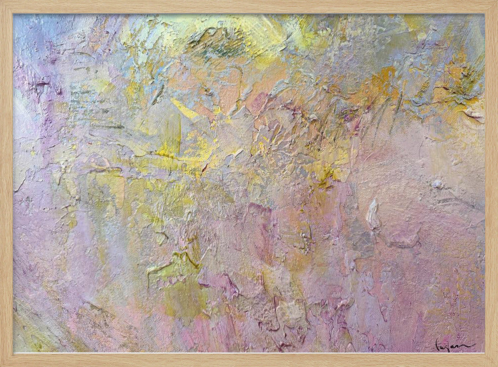 Abstraktes Gold- und Rosa-Poster