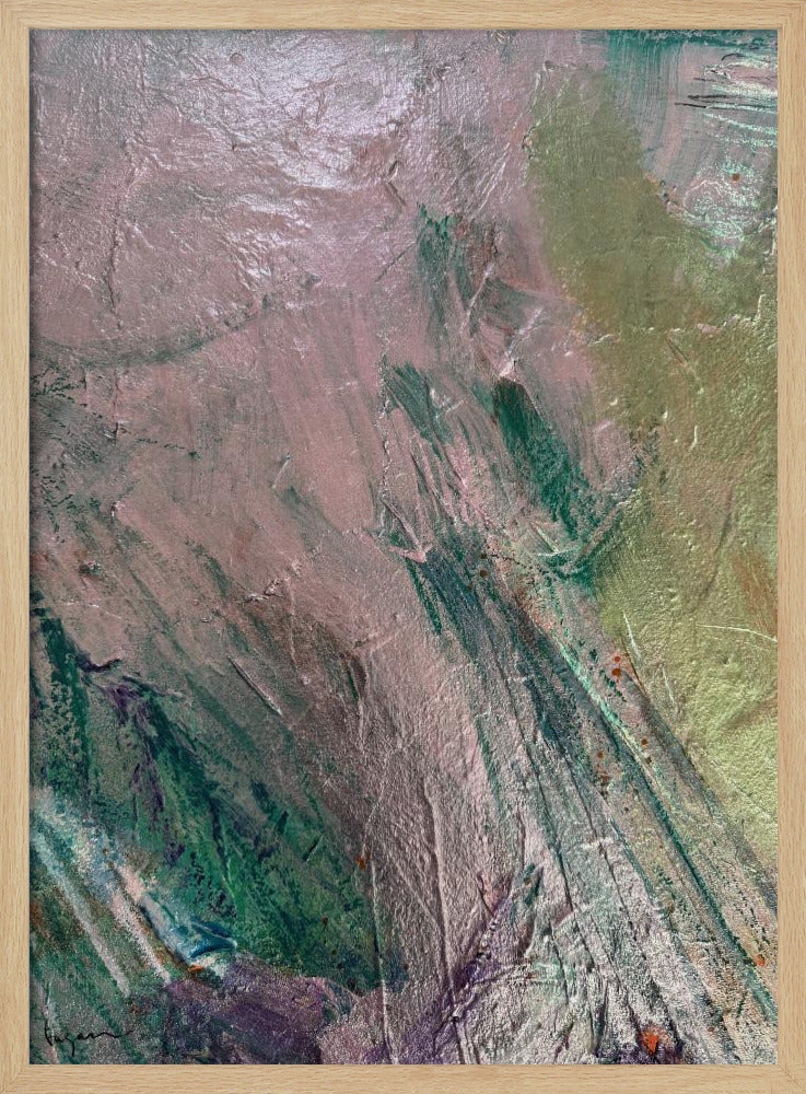 Mystische rosa Pinselstriche | Poster