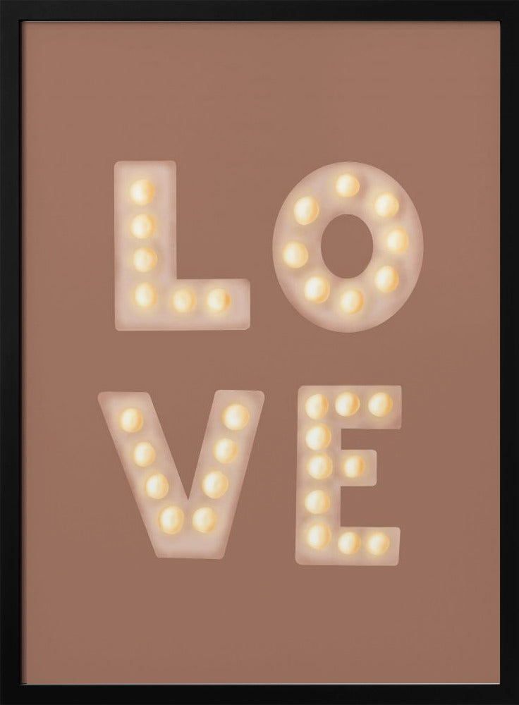 Liebes-Leuchtbuchstaben Mochamousse | Poster