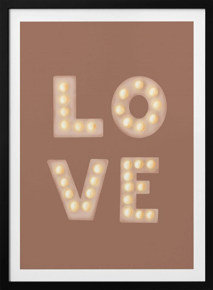 Liebes-Leuchtbuchstaben Mochamousse | Poster
