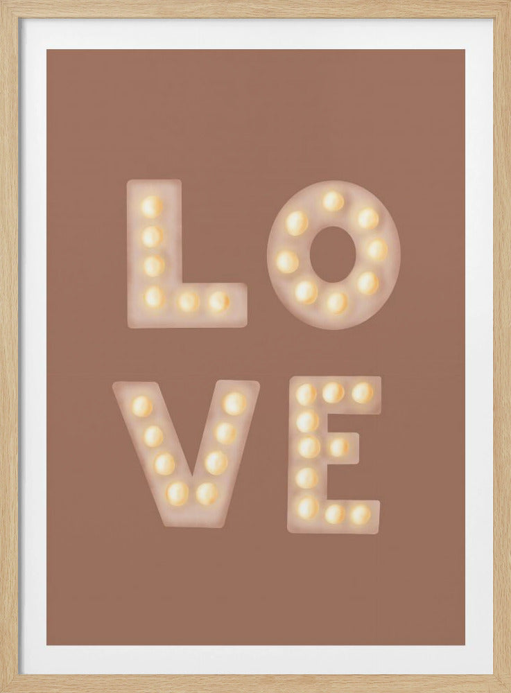 Liebes-Leuchtbuchstaben Mochamousse | Poster