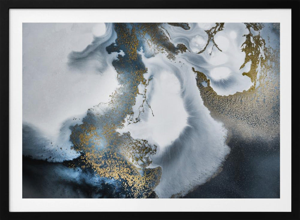 Black White and Gold "Midnight Motion" | Poster