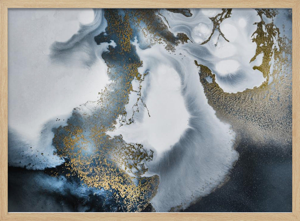 Black White and Gold "Midnight Motion" | Poster