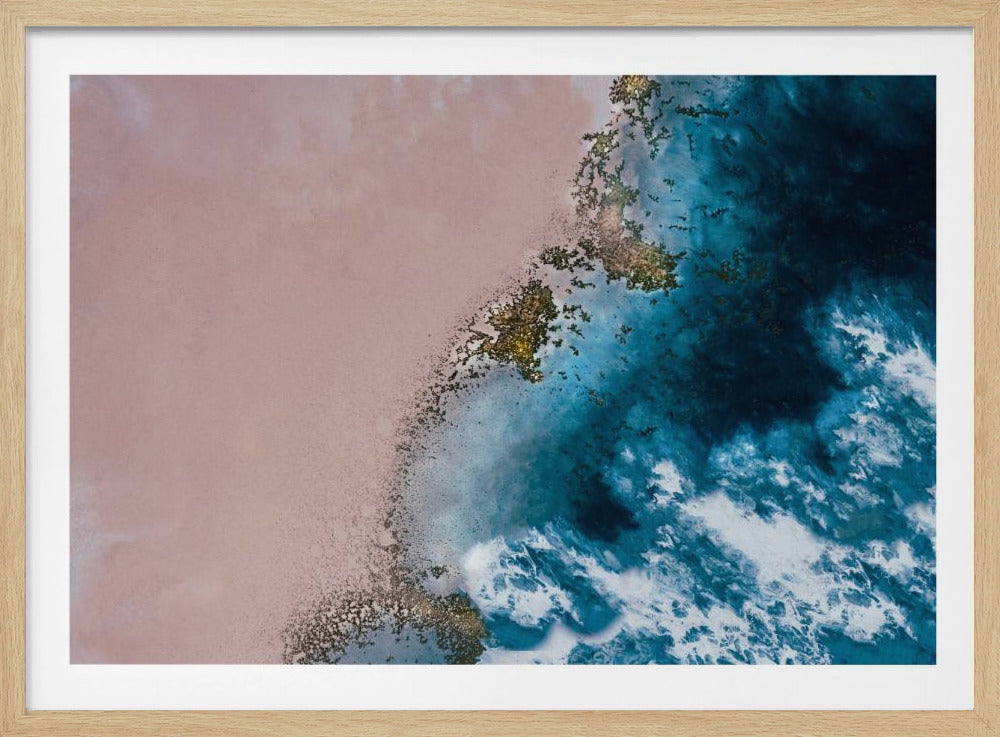 Küstenluftbild – Windgepeitschter Strand | Poster