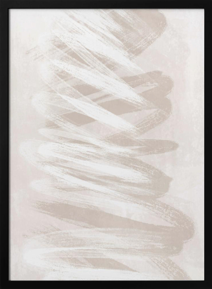 Abstrakte Kunst mit beigen Wellen | Poster