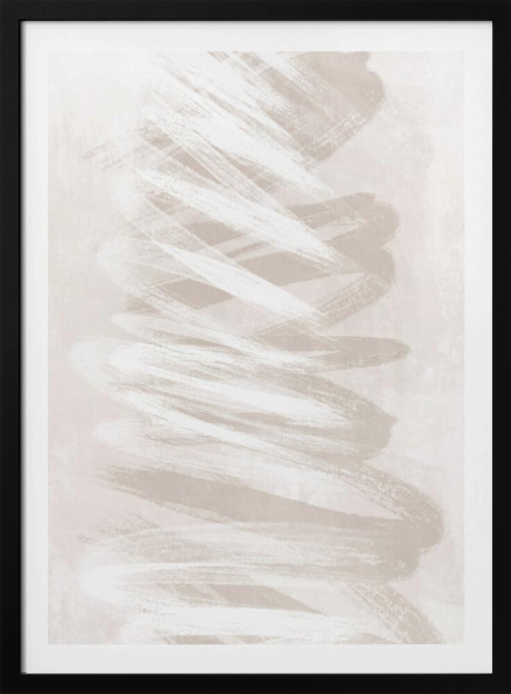 Abstrakte Kunst mit beigen Wellen | Poster