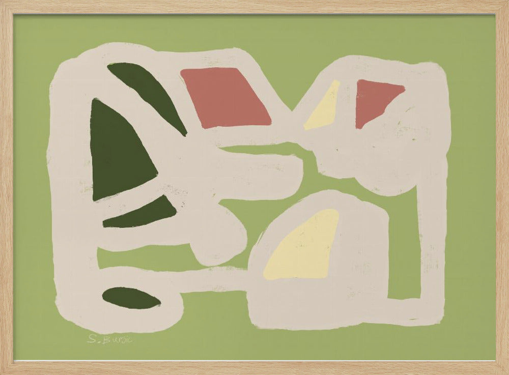 Grün und Rosa ABSTRAKT | Poster