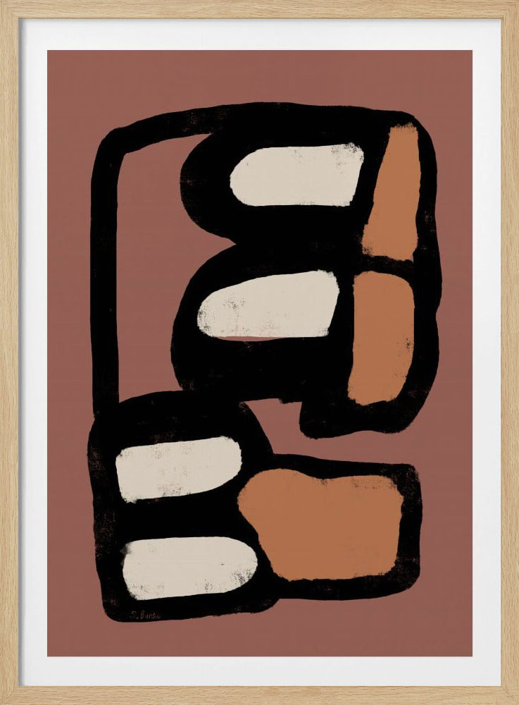 Ovales abstraktes Poster