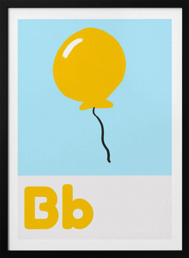 Gelber Ballon-Schwebeposter | Poster