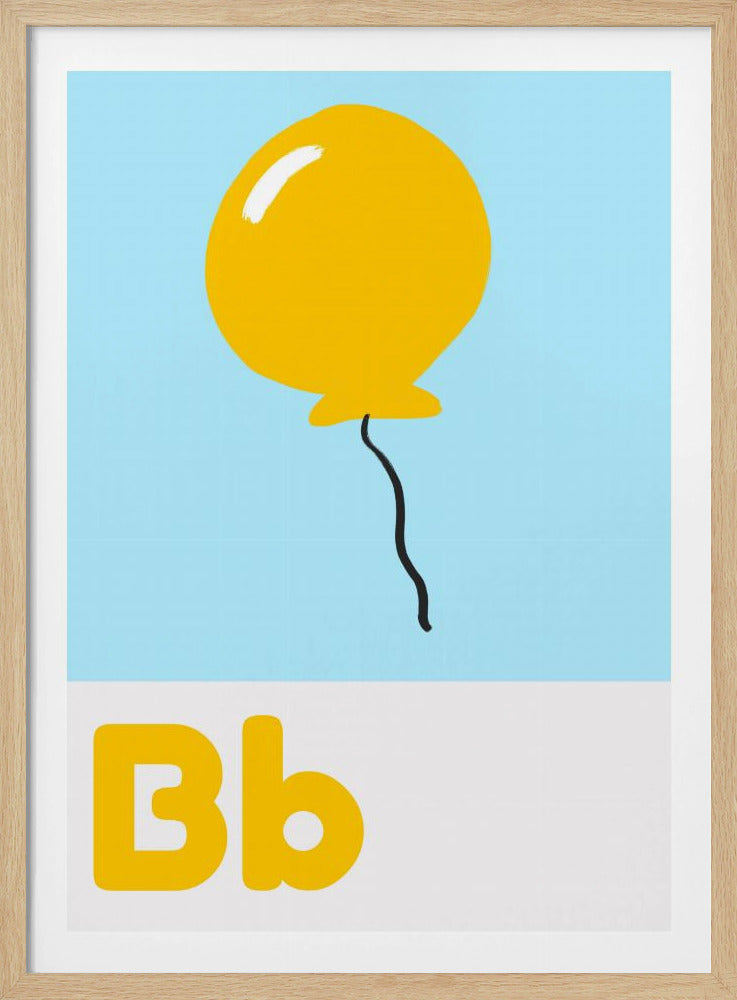 Gelber Ballon-Schwebeposter | Poster