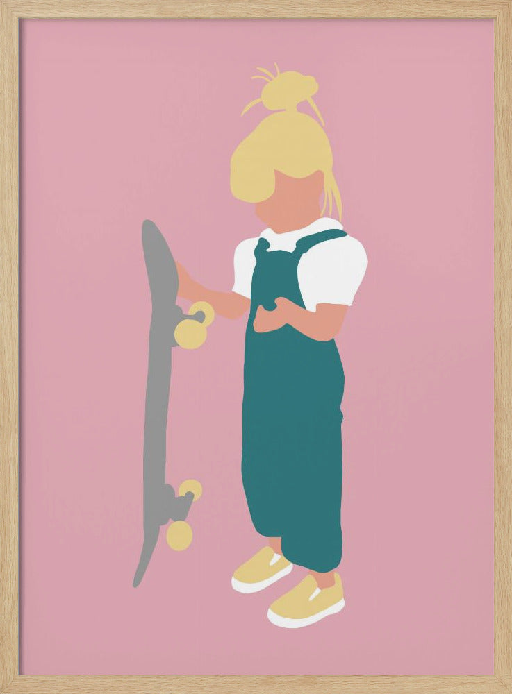Juno - Skateboard Girl Silhouette | Poster