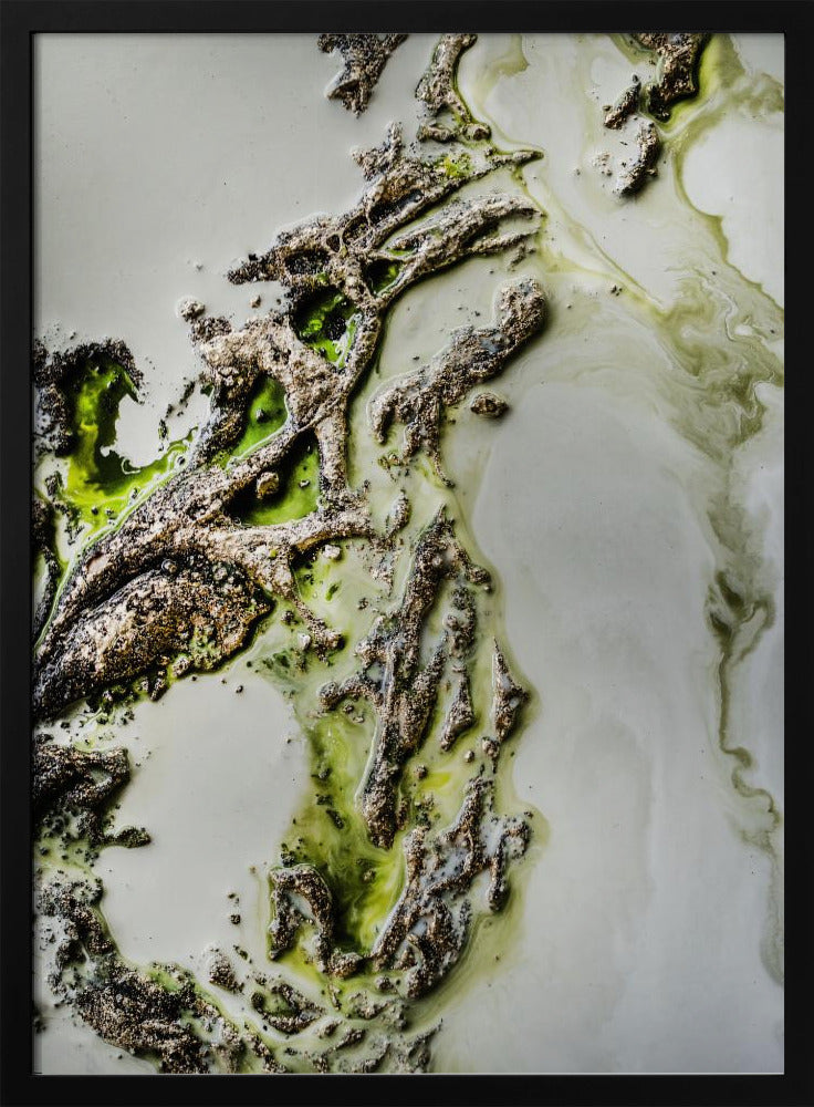 Contemporary Art - Olive Enigma - Green accent | Poster
