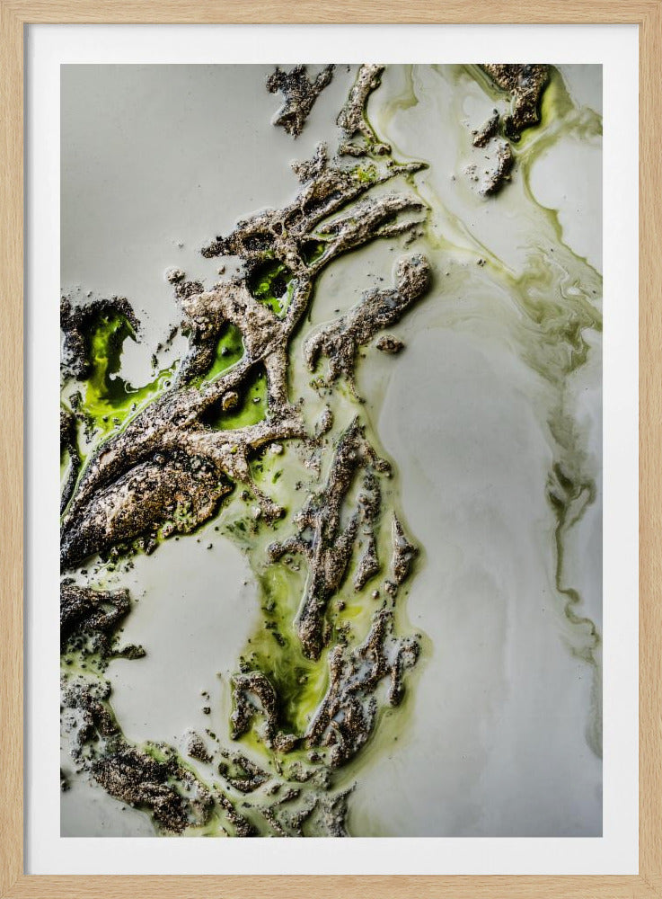 Contemporary Art - Olive Enigma - Green accent | Poster