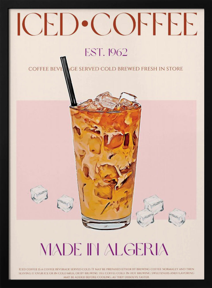 Erfrischendes Glas Eiskaffee | Poster