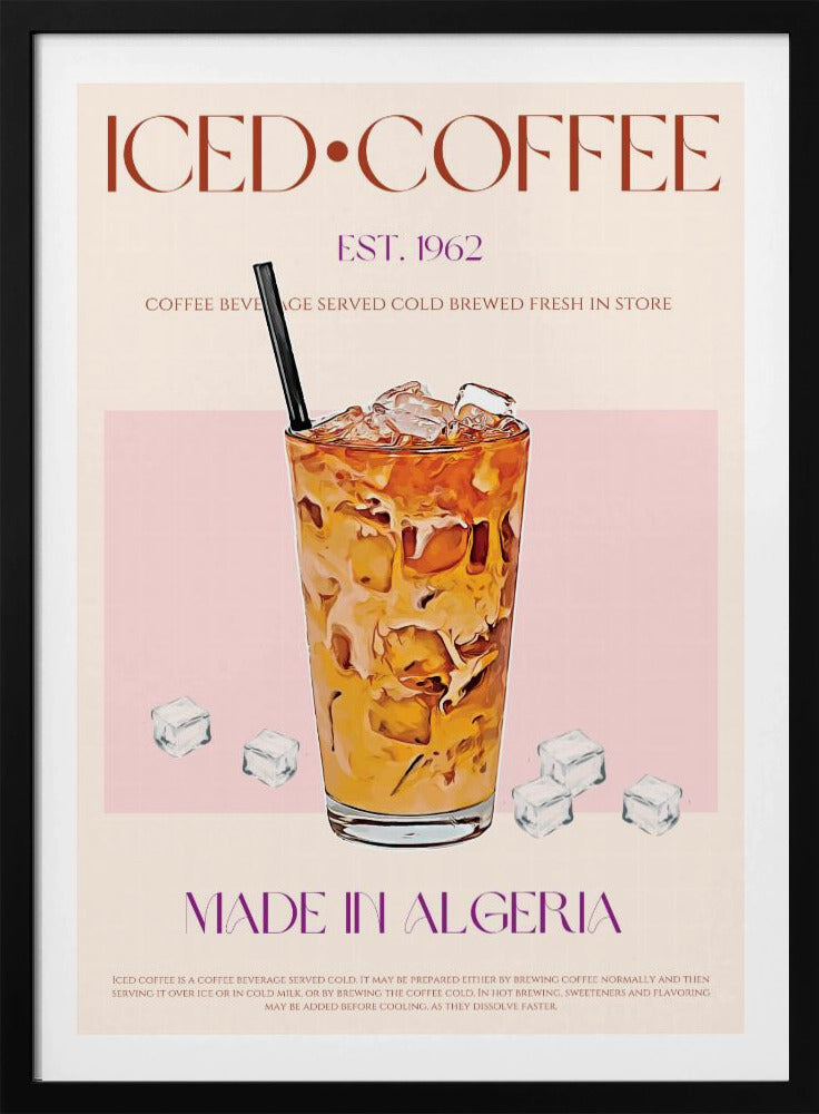 Erfrischendes Glas Eiskaffee | Poster