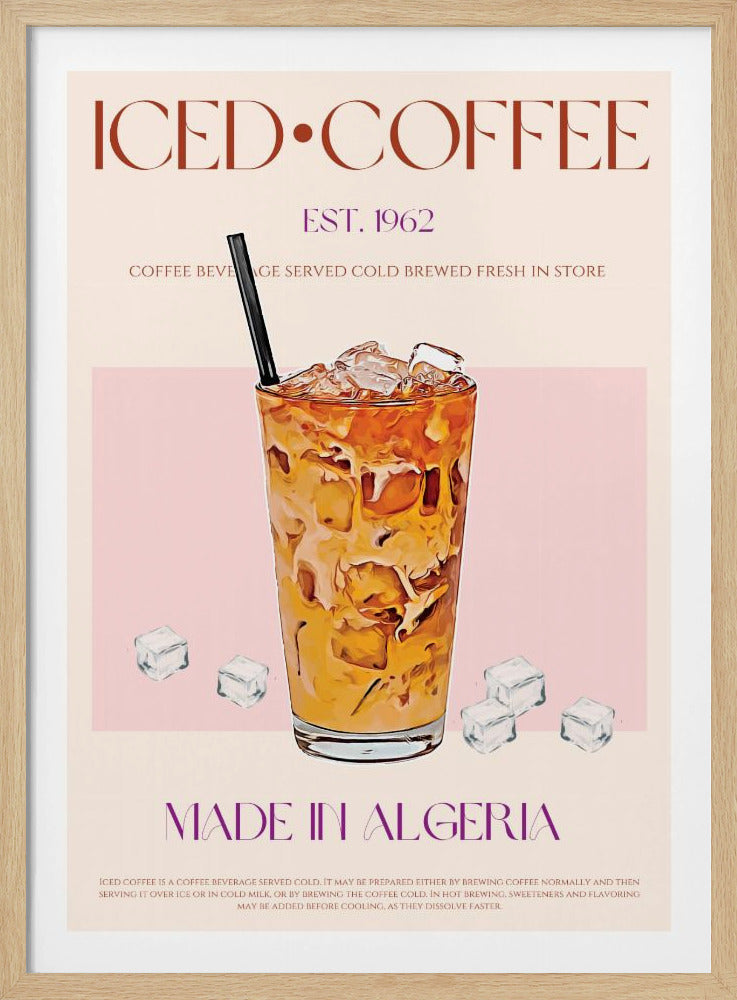 Erfrischendes Glas Eiskaffee | Poster