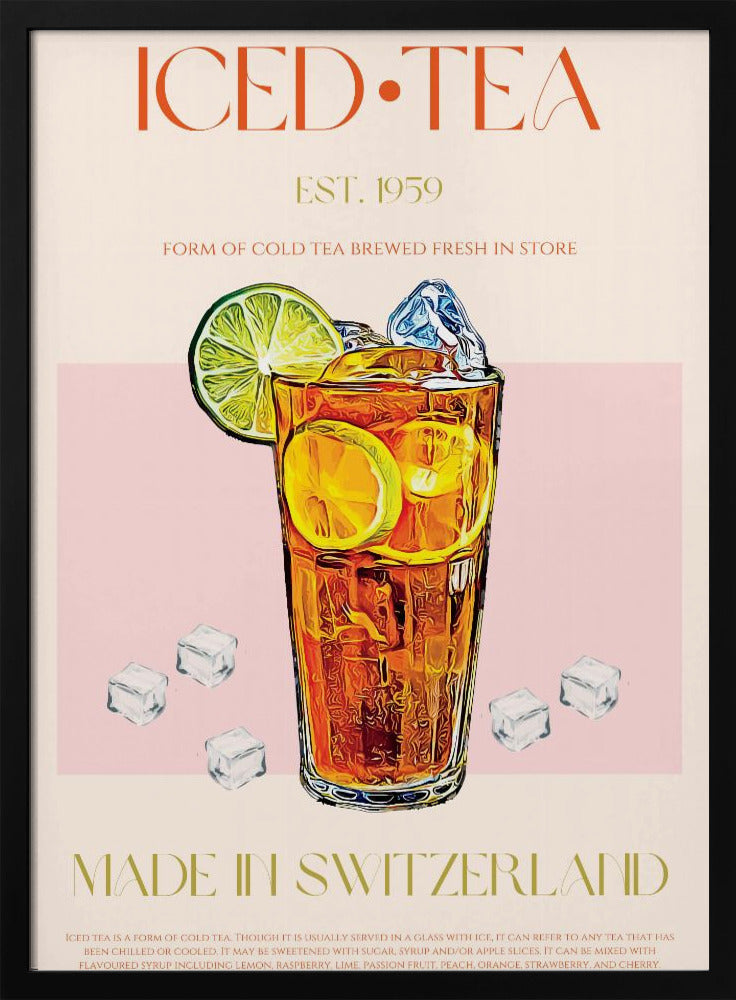 Erfrischendes Glas Eistee | Poster