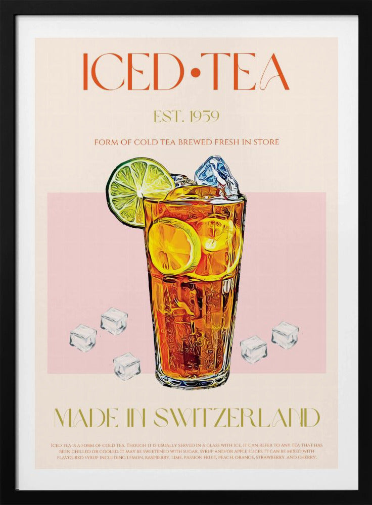 Erfrischendes Glas Eistee | Poster