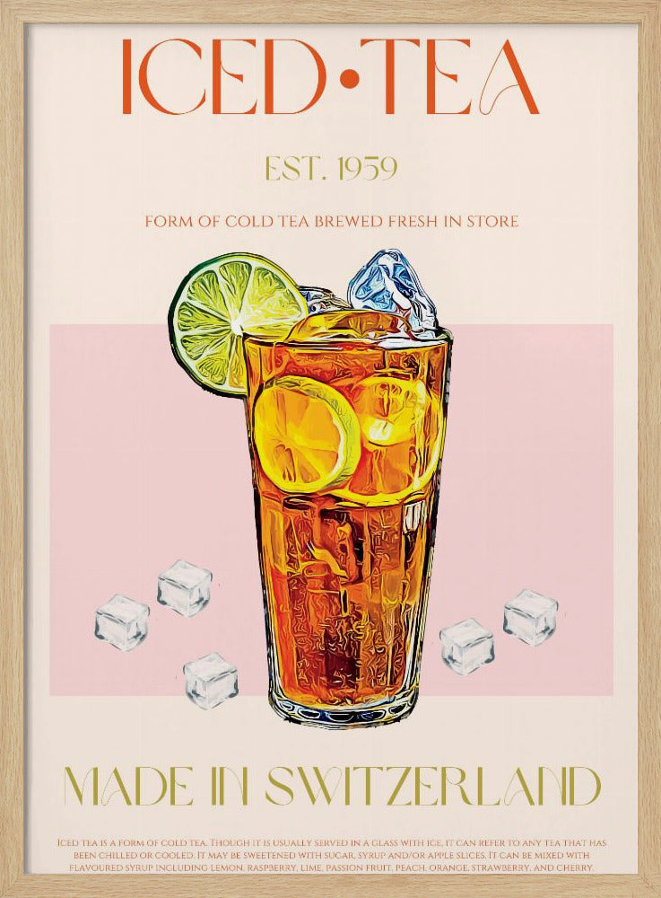 Erfrischendes Glas Eistee | Poster