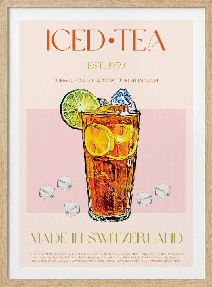 Erfrischendes Glas Eistee | Poster