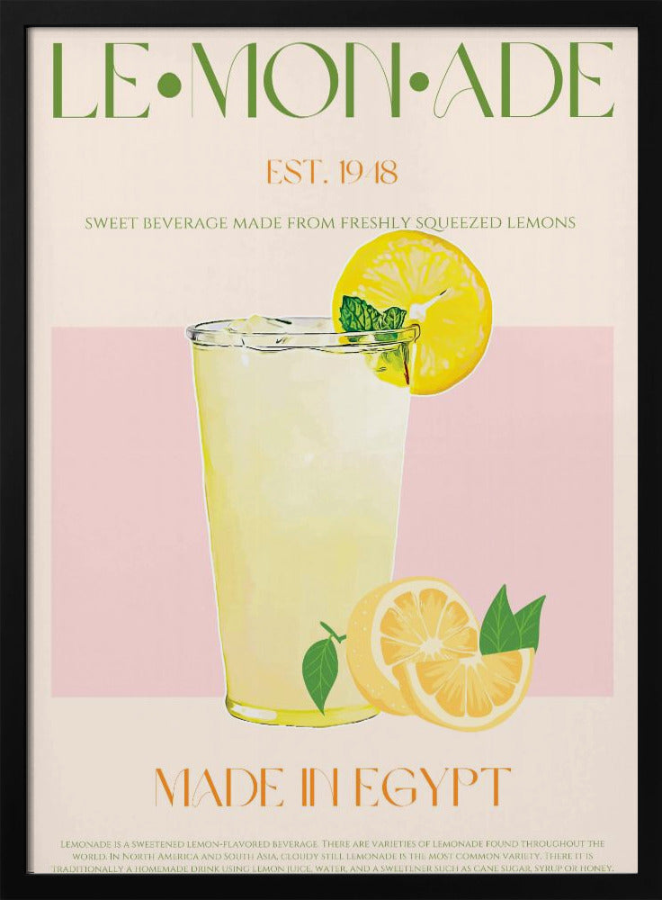 Erfrischendes Glas Limonade | Poster