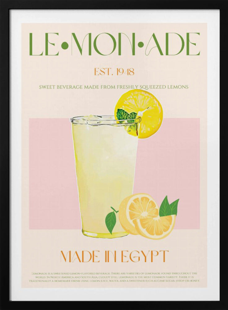 Erfrischendes Glas Limonade | Poster