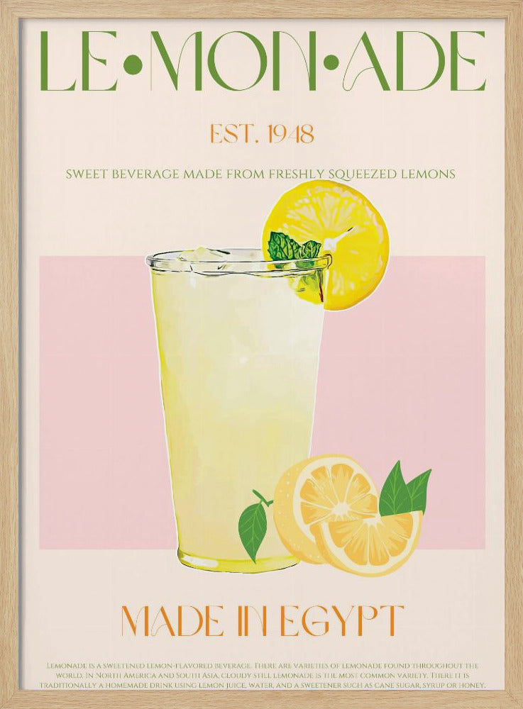 Erfrischendes Glas Limonade | Poster