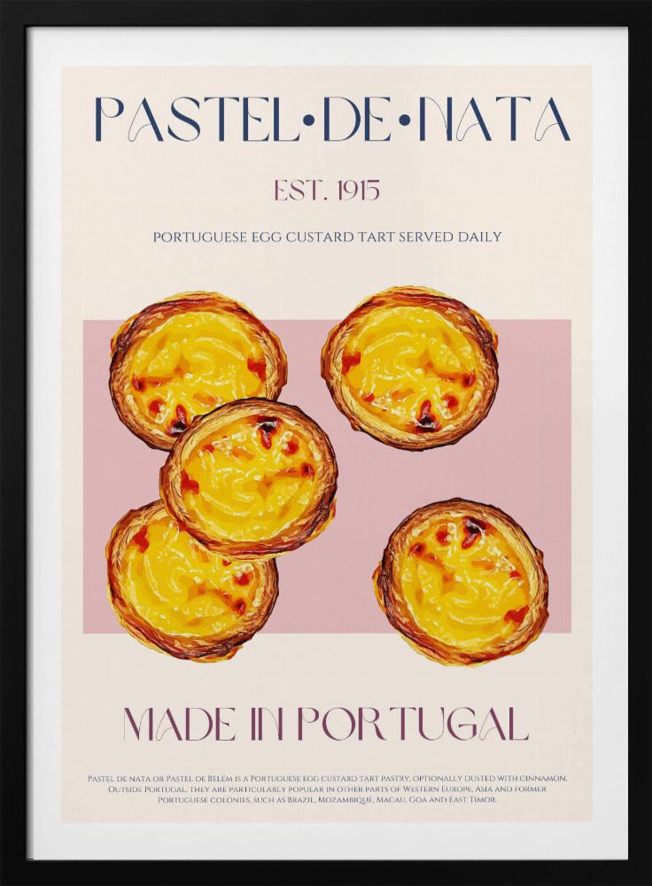 Traditionelle portugiesische Eiercremetorte | Poster