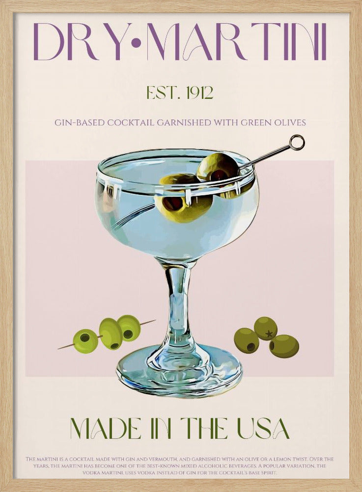 Klassischer Martini-Charme | Poster