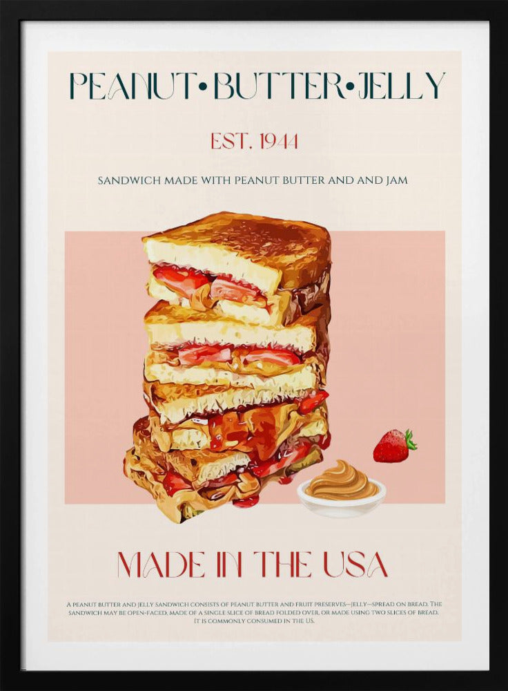 Erdnussbutter- und Marmeladen-Sandwich-Stapel | Poster